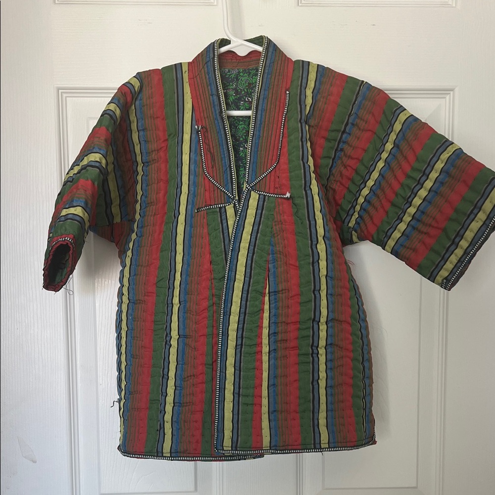 Colorful Striped Kimono Jacket